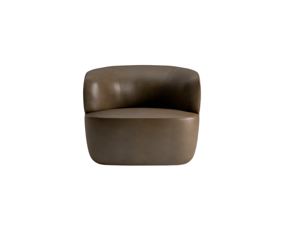 Elain Lounge Chair Cognac Brown Leather Molteni&amp;C Quickship