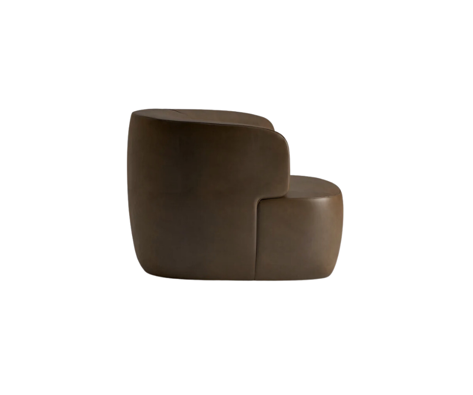 Elain Lounge Chair Cognac Brown Leather Molteni&amp;C Quickship