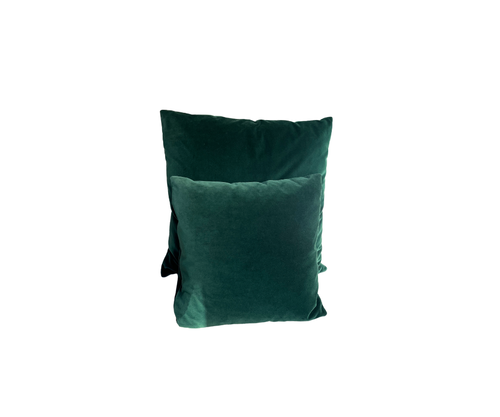 Floor Sample Green Velvet Pillows Set Marelli 