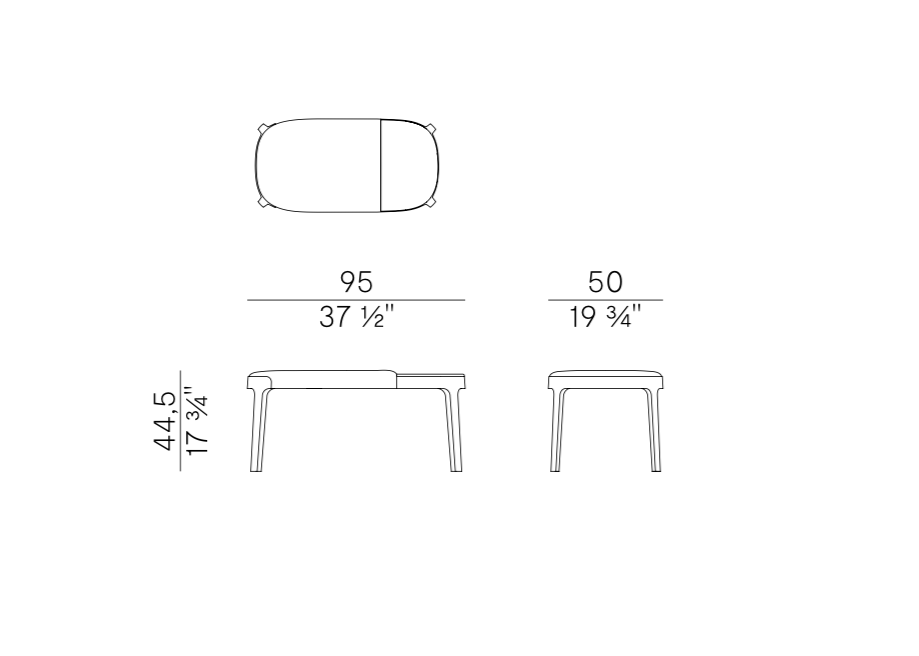 High End Velis Bench by Potocco Casa Design Group