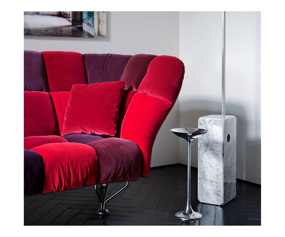 Driade 33 Cuscini 3-Seater Sofa Red Velvet