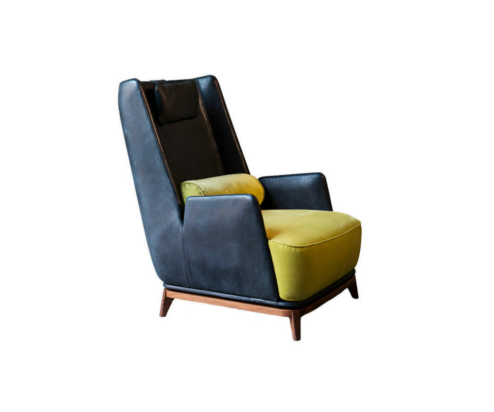 Vibieffe 430 Opera Armchair Black and Yellow