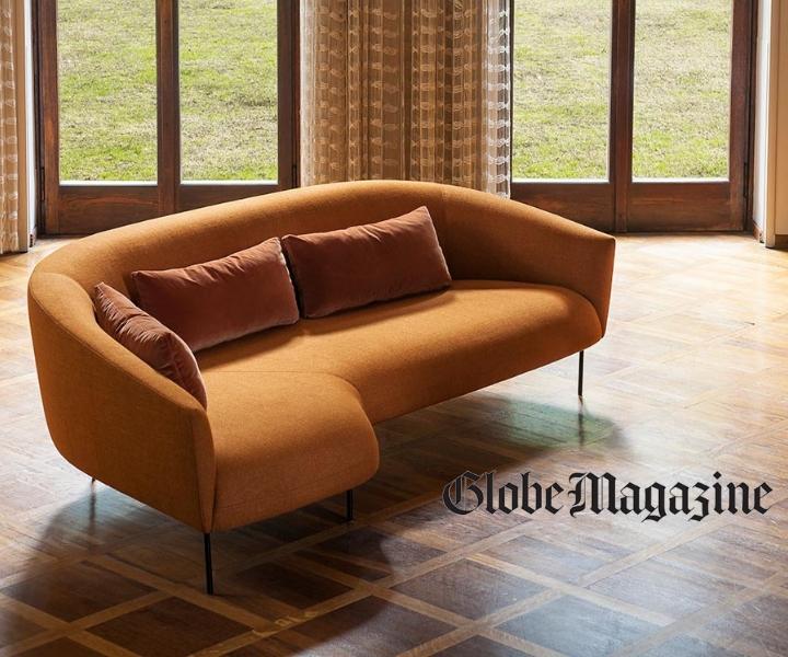 Boston globe roma curved sofa by tacchini