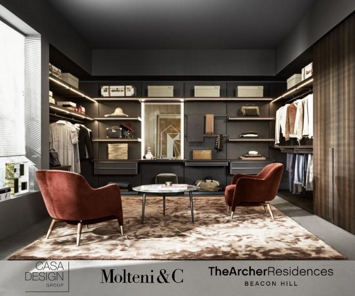 Casa design and molteni&c closets partners with archer residences