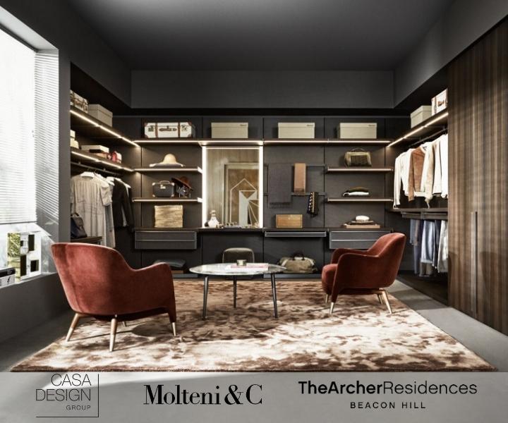 Casa design and molteni&c closets partners with archer residences