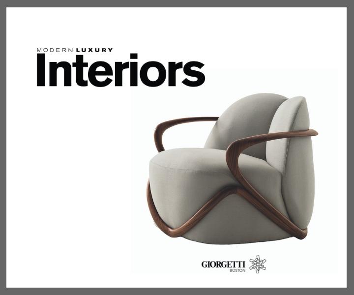 Modern luxury interiors hug chair by giorgetti