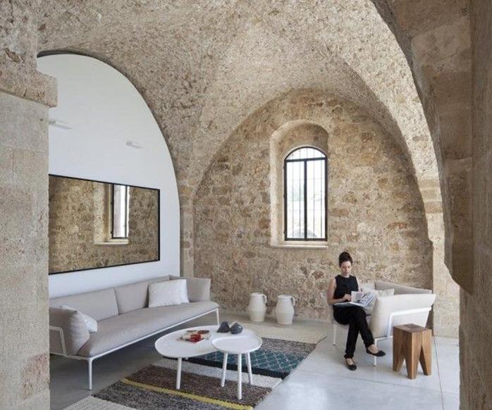 Old architecture meets modern furnishings in a jaffa flat