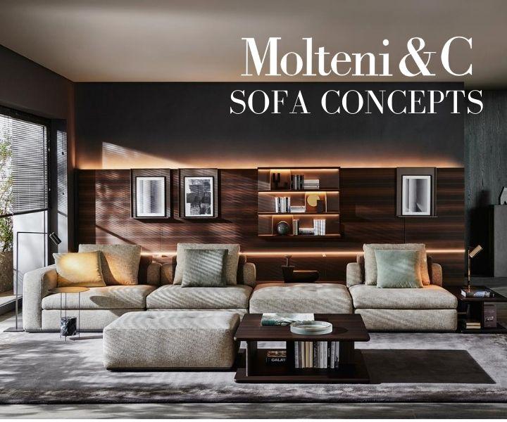 Molteni&Camp Albert and Gregor sofa