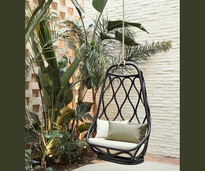 The iconic rattan swing