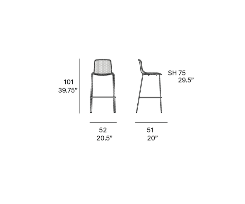 Floor Sample Outdoor Flamingo Bar table and Lapala Stools Expormim