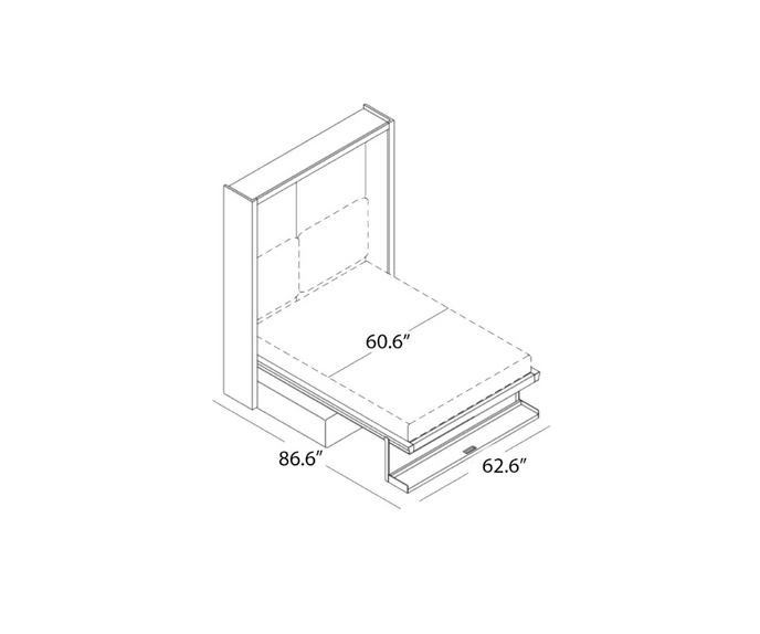 Swing 0 Wall bed with Sofa Clei 