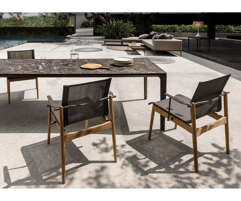 Sway TeakStacking Dining Chair with Arms Gloster 