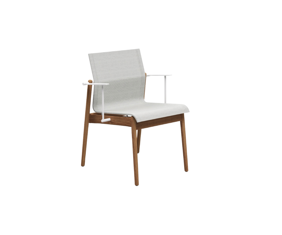 Sway Teak Stacking Dining Chair with Arms Gloster 