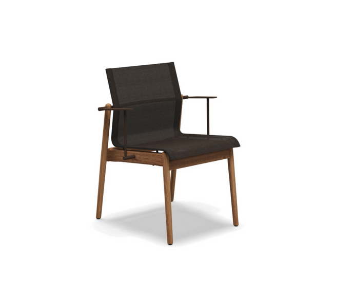 Sway Teak Stacking Dining Chair with Arms Gloster 