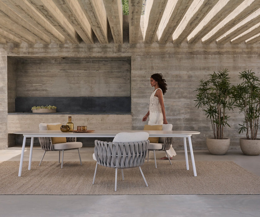 High end Tosca Low Dining Table by Tribù Casa Design