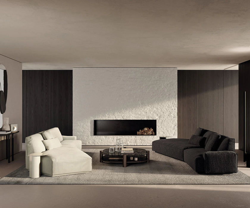 Contemporary modular Dao Soft sofa by Frigerio with elegant upholstered seating