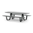 Modern 8teen Outdoor Dining Table with Integrated Benches Casa Design Group