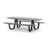 Modern 8teen Outdoor Dining Table with Integrated Benches Casa Design Group