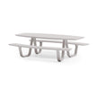 Modern 8teen Outdoor Dining Table with Integrated Benches Casa Design Group