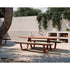 Modern 8teen Outdoor Dining Table with Integrated Benches Casa Design Group