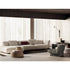 Frigerio Adrian Rug with contrasting band design in wool and botanical silk for contemporary interiors Casa Design Group