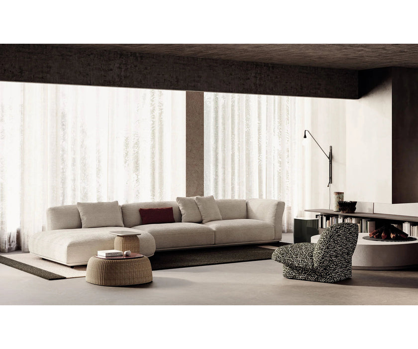Frigerio Adrian Rug with contrasting band design in wool and botanical silk for contemporary interiors Casa Design Group