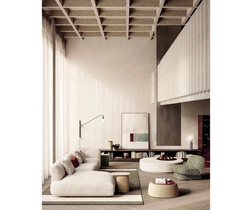 Frigerio Adrian Rug with contrasting band design in wool and botanical silk for contemporary interiors Casa Design Group