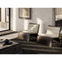 Frigerio Adrian Rug with contrasting band design in wool and botanical silk for contemporary interiors Casa Design Group