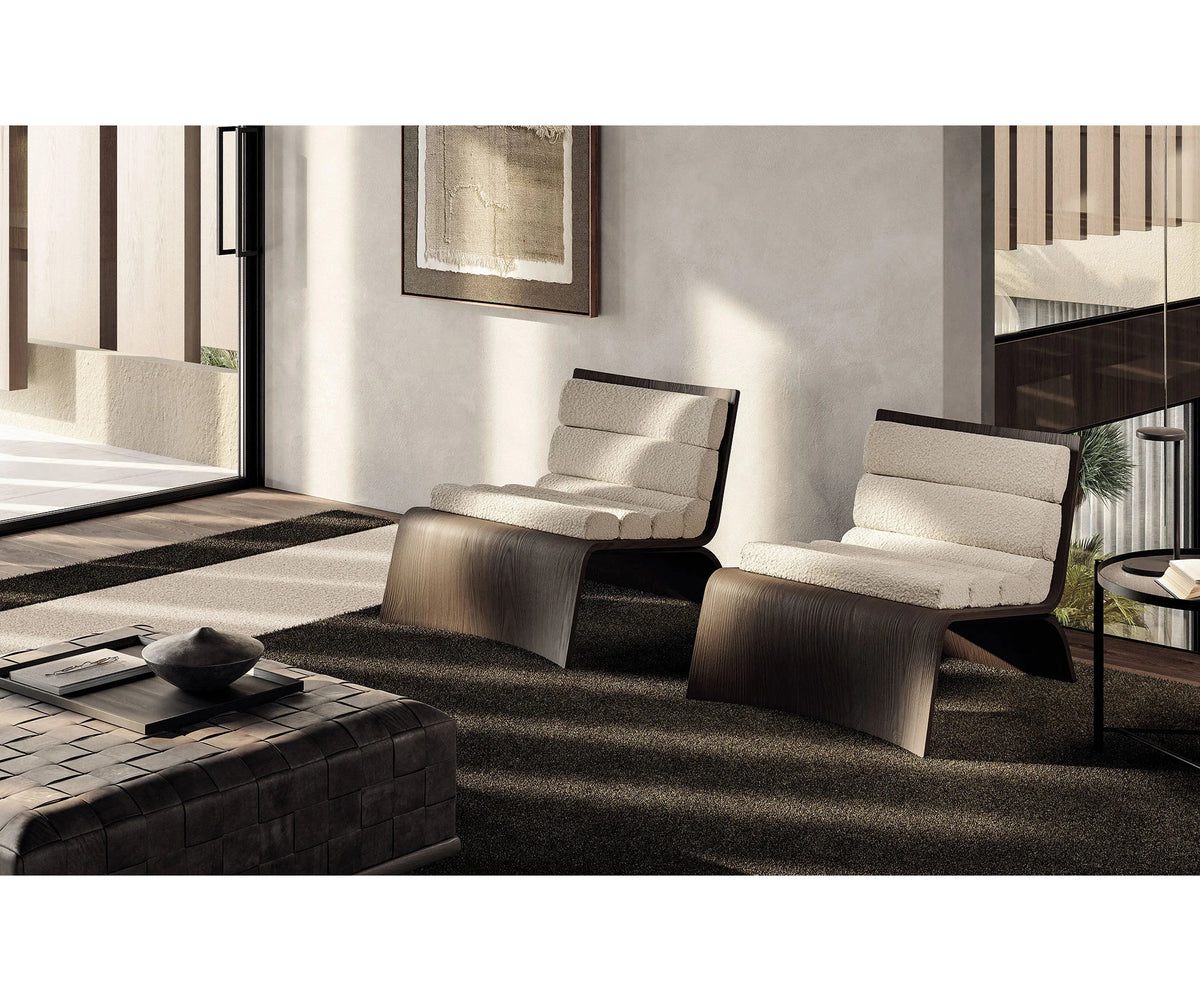 Frigerio Adrian Rug with contrasting band design in wool and botanical silk for contemporary interiors Casa Design Group