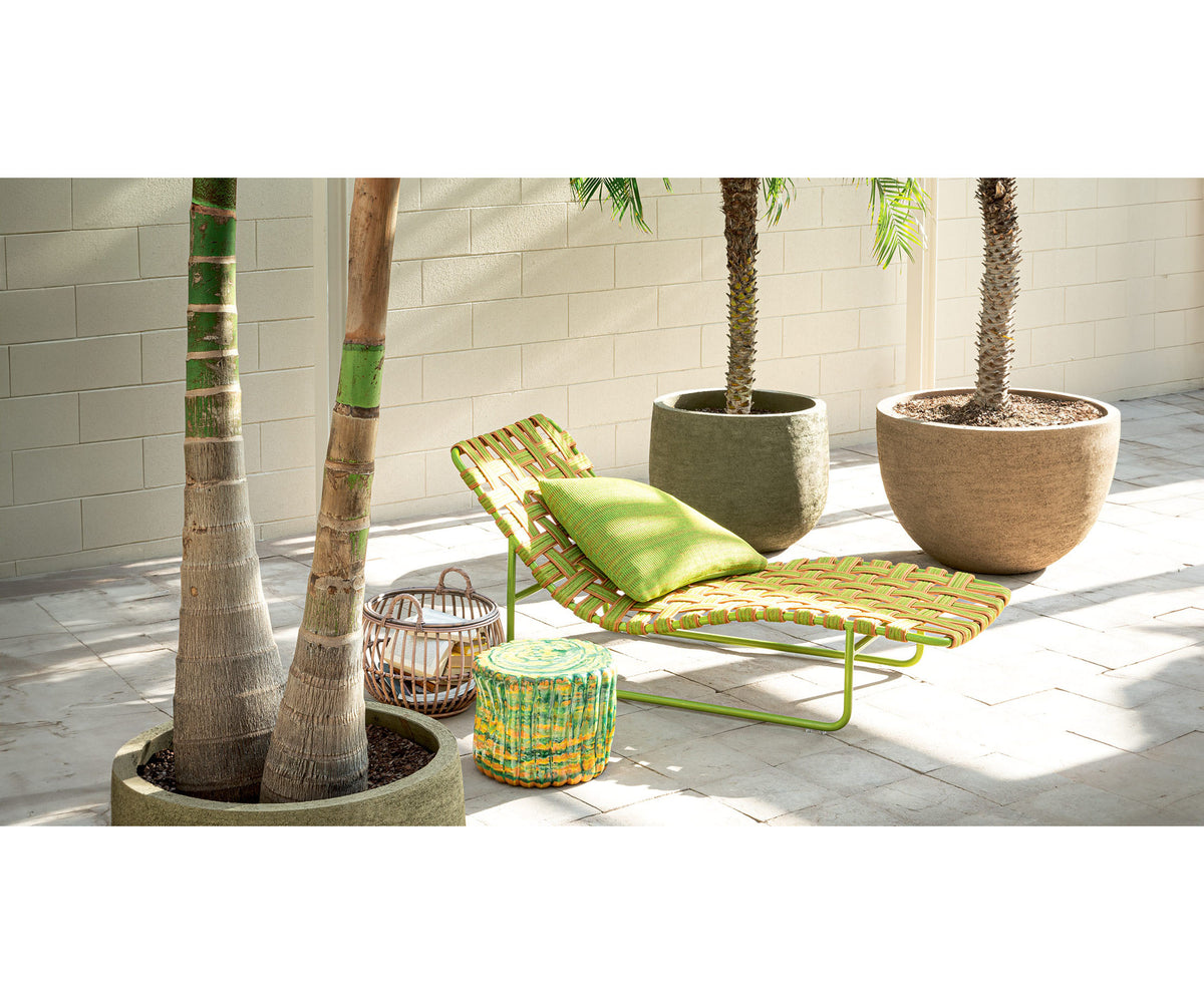 Baleari Outdoor Chaise Lounge with Hand-Woven Upholstery for Chic Outdoor Comfort | Casa Design Group