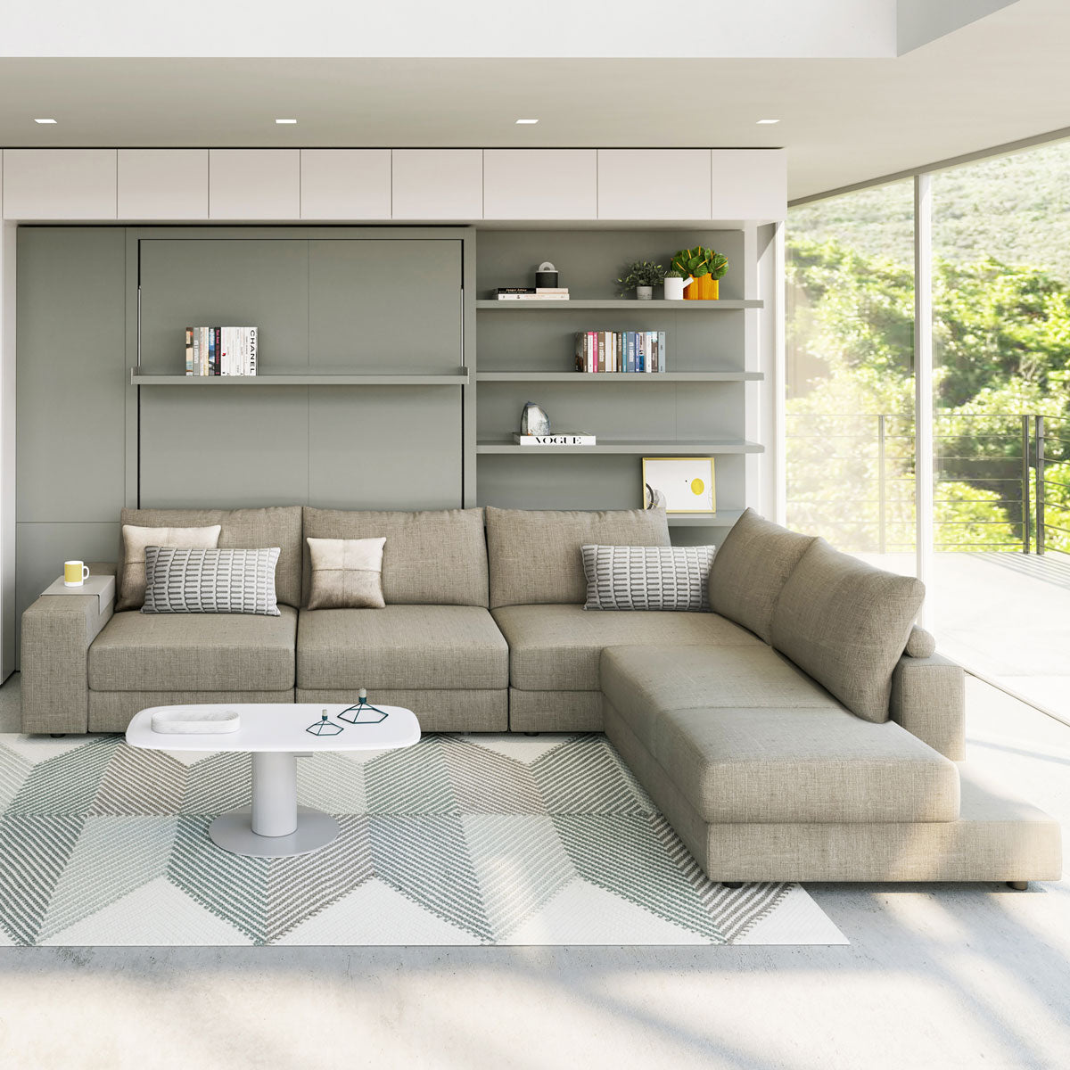 Clie Transformable Sectional Sofa and Murphy Bed
