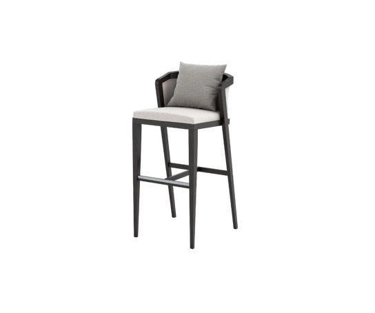 Coronet Barstool Upholstered Back I Coco Wolf