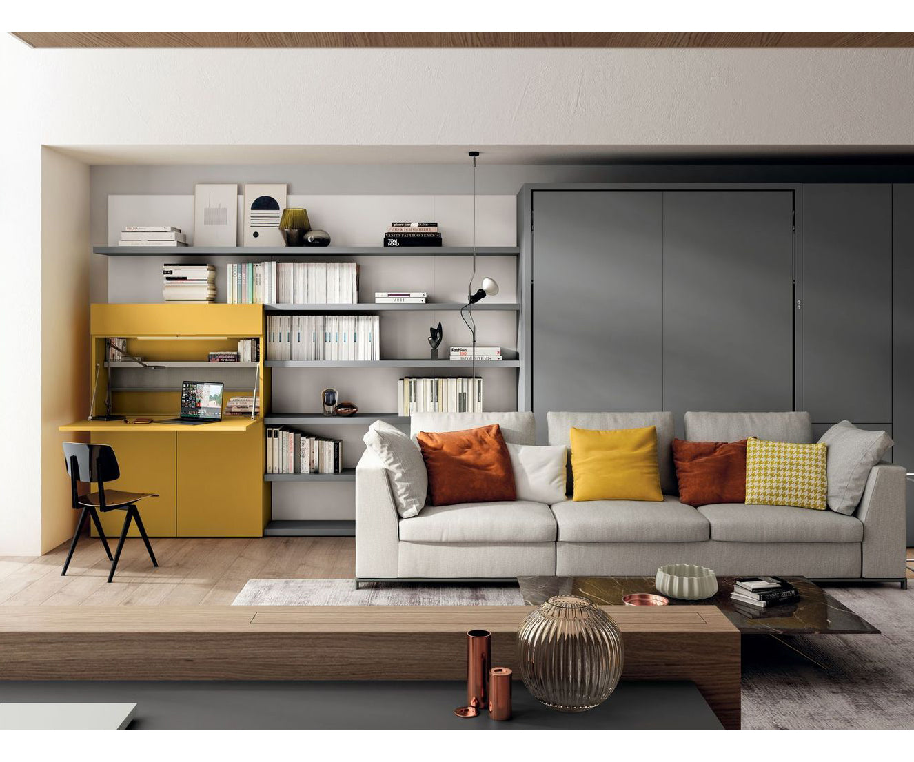 Tonale Motorized Wall Bed With Sofa | Clei