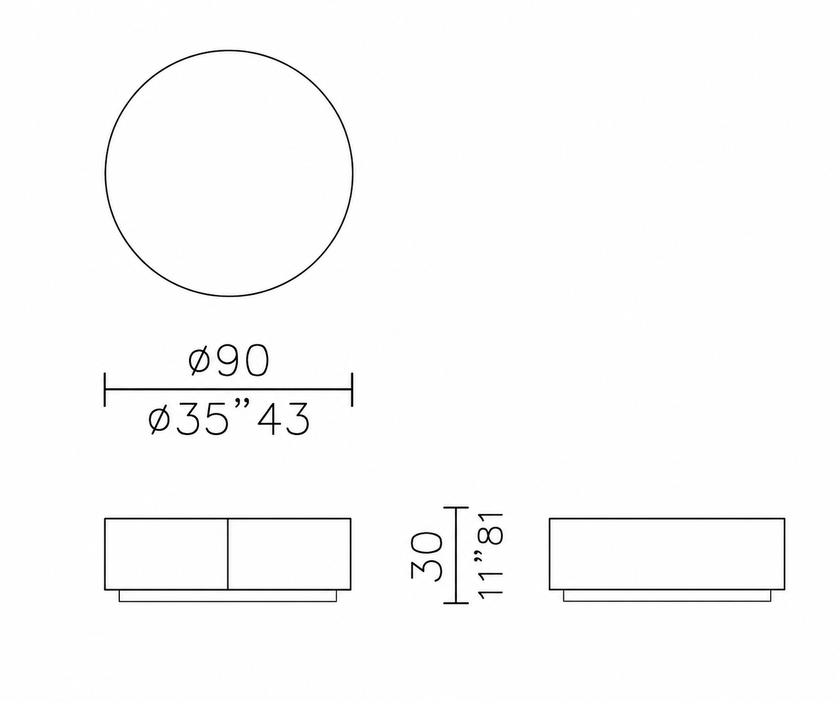 Floor Sample BELT 90R Low table