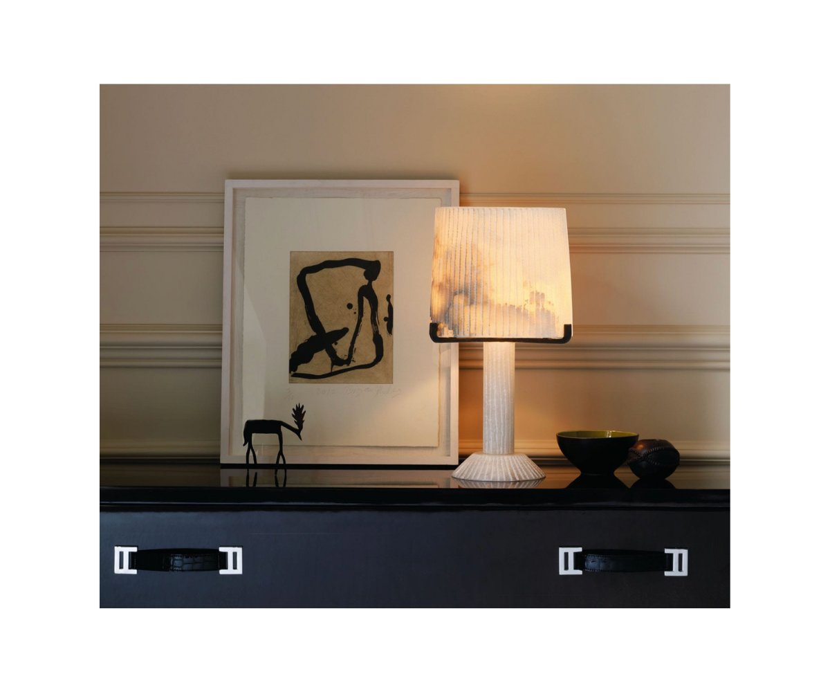 Floor Sample Acropolis Table Lamp CTO Lighting white alabaster