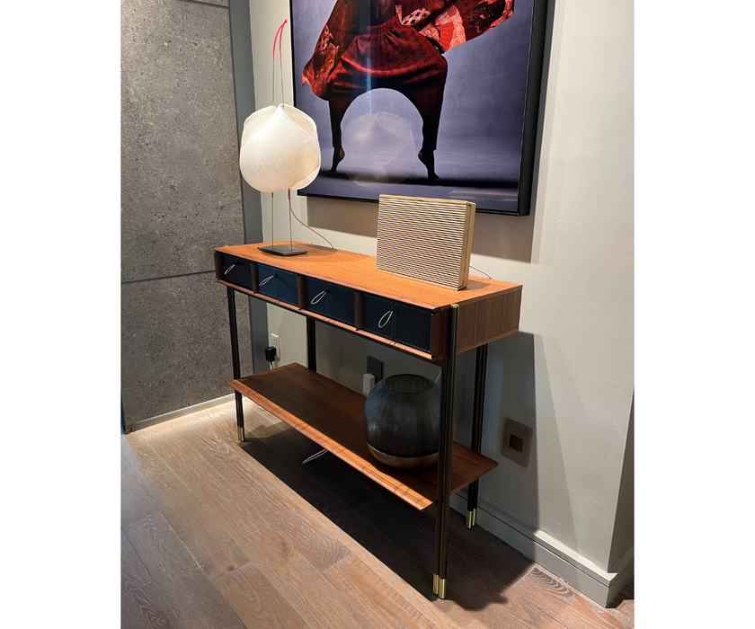 Gabriele & Oscar-Buratti-Floor-Sample-Bayus-Console-Porada-Wood-Leather-Walnut