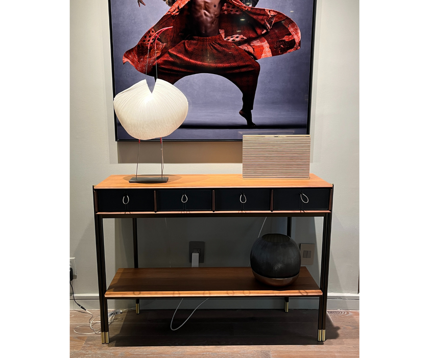 Gabriele & Oscar-Buratti-Floor-Sample-Bayus-Console-Porada-Wood-Leather-Walnut