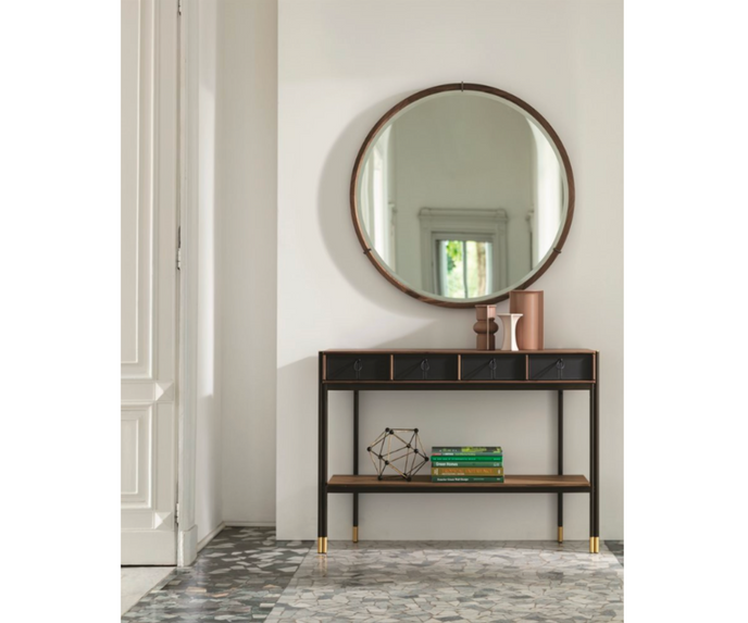 Gabriele & Oscar-Buratti-Floor-Sample-Bayus-Console-Porada-Wood-Leather-Walnut