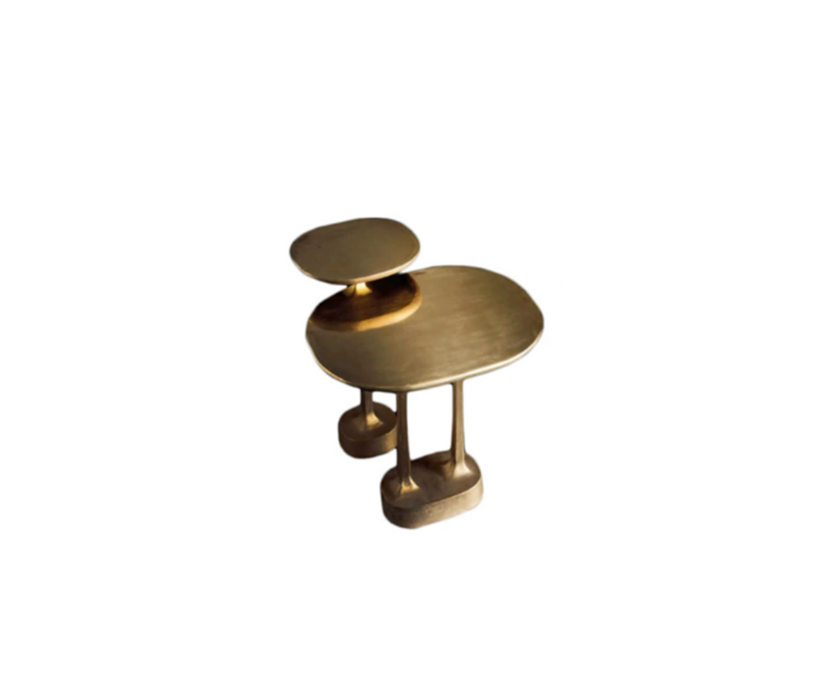 Henge-Floor-Sample-Mushroom-Side-Table-Brass-