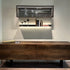 Floor sample Eos shelf and Alambra suspended cabinet