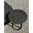 Regent Side Table RTR11 by Molteni&C designed by Vincent Van Duysen with burnished metal base and lava stone top Casa Design Group