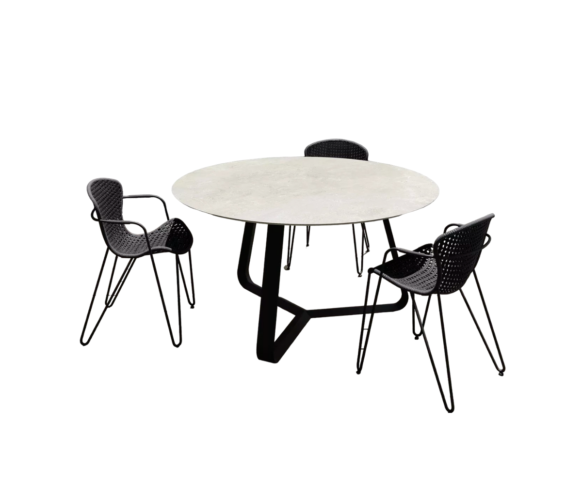 Curve Round Outdoor Dining Table Joli 