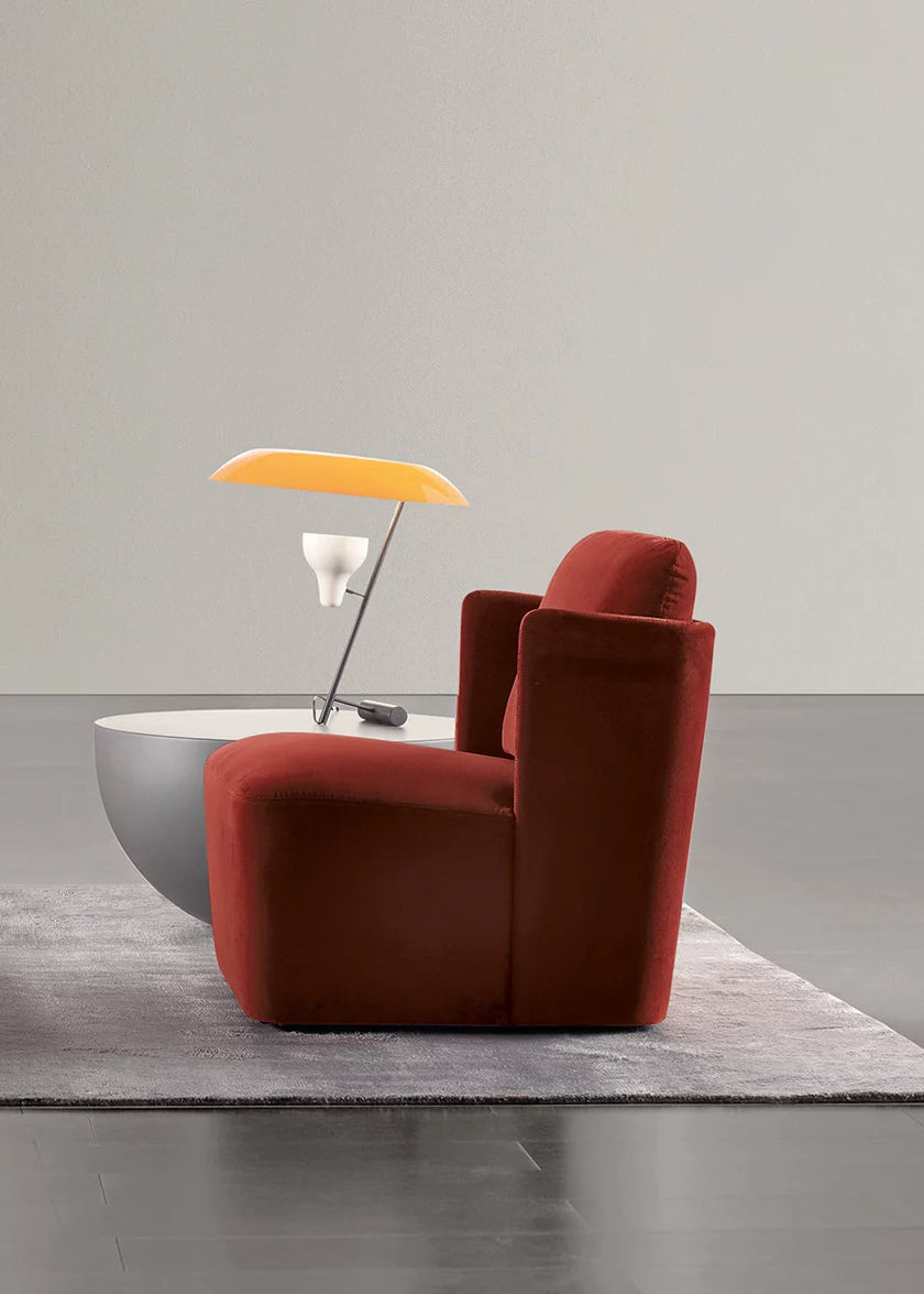 High End Keeton Fit Red Armchair by Meridiani Casa Design Group