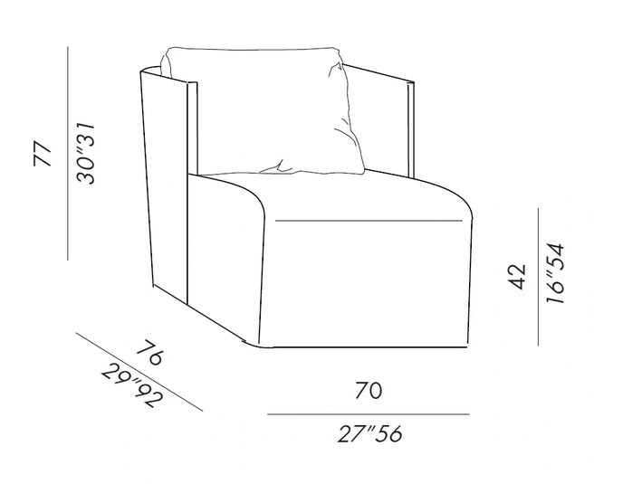 High End Keeton Fit Red Armchair by Meridiani Casa Design Group