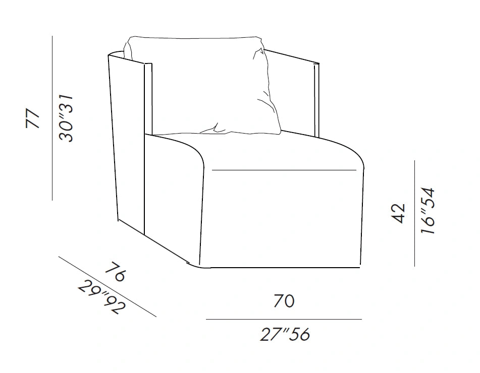 High End Keeton Fit Red Armchair by Meridiani Casa Design Group