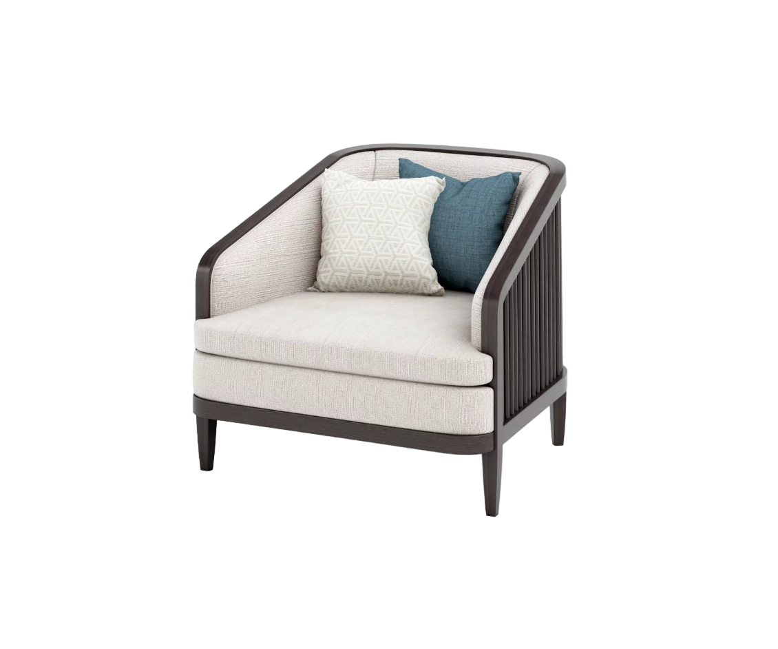 Largo Armchair Upholstered Back I Coco Wolf 
