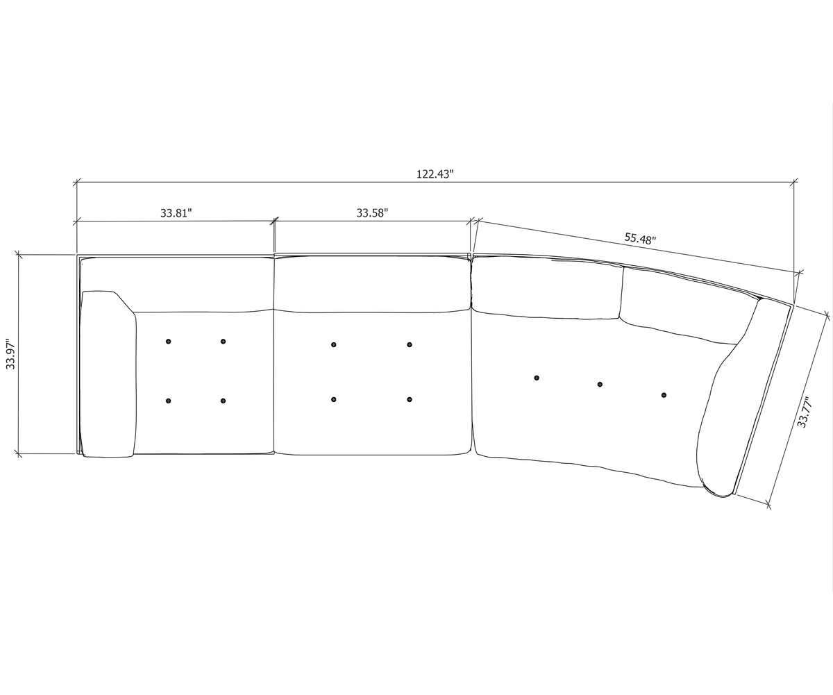 Floor Sample Rod Bean Sofa