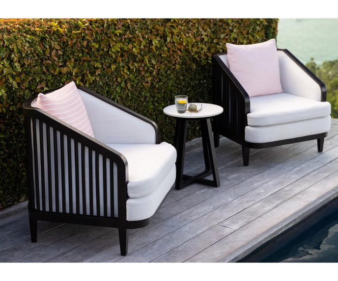 Largo Armchair Upholstered Back I Coco Wolf 