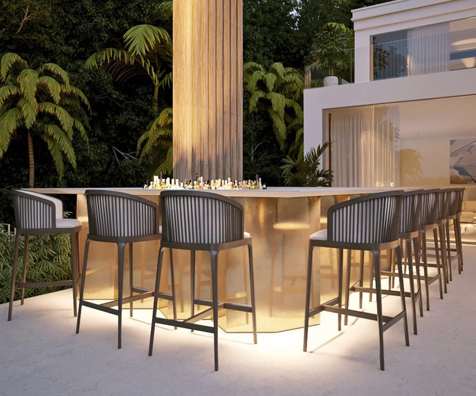 High end Largo Bar Stool by Coco Wolf Casa Design