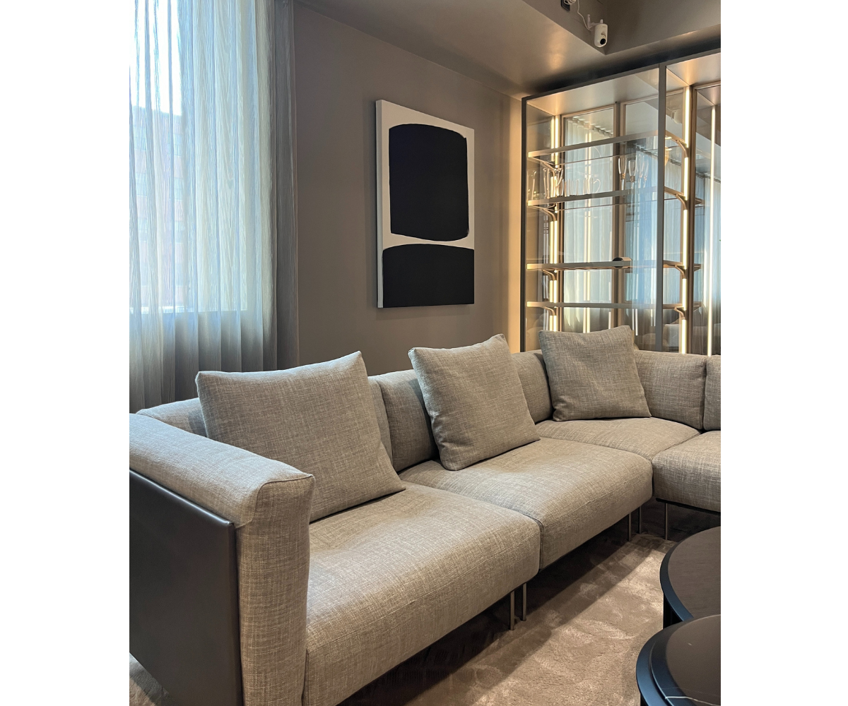 Floor Sample Rod System Sectional Sofa